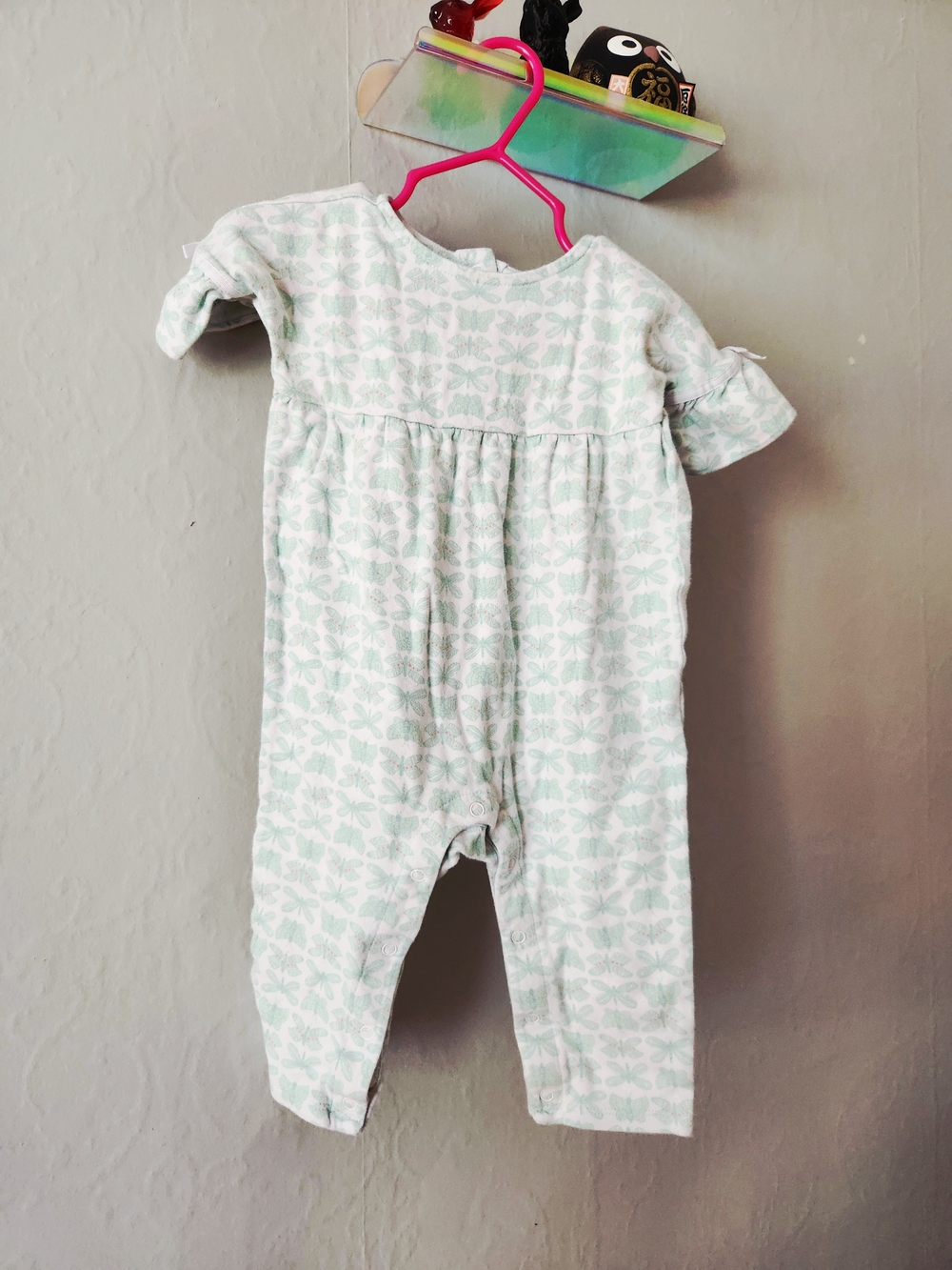 Janie and Jack Mint Butterfly Romper